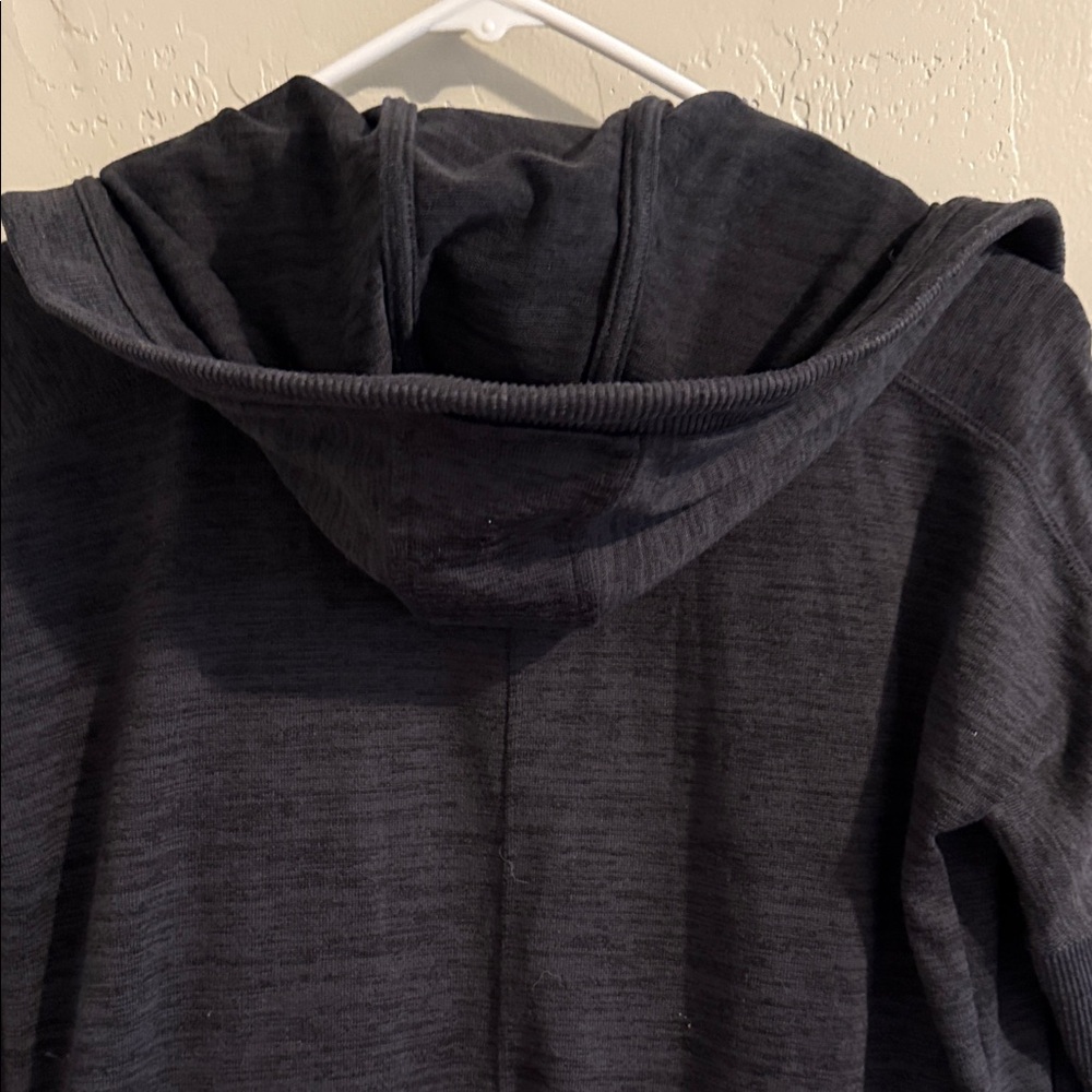 Athleta Charcoal Gray Hooded Open Front Jacket XSmall - Picture 9 of 10